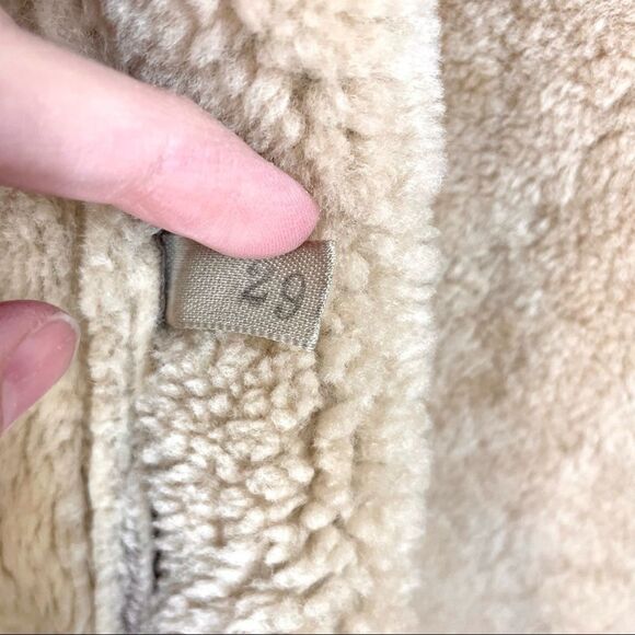 * Gamulux Argentinian Sherpa Lined Nubuck Button Front Coat Size M - Picture 7 of 8